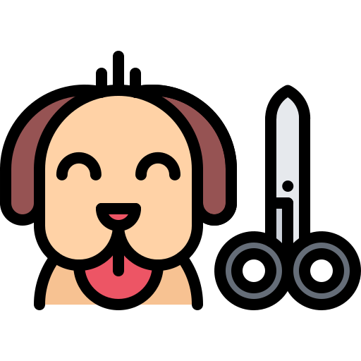 Perro con corte de pelo